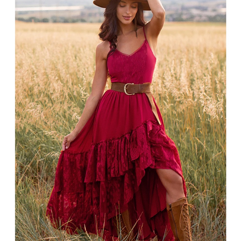 EUC Joyfolie Christie Dress in Red, Size Medium